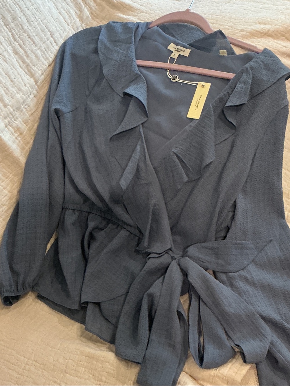 Max Studios Bluish Gray Blouse